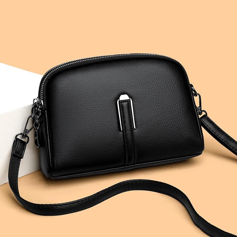 Crossbody small backpack summer new mobile phone bag women's shoulder crossbody small bag soft leather outdoor go multi-layer bag
