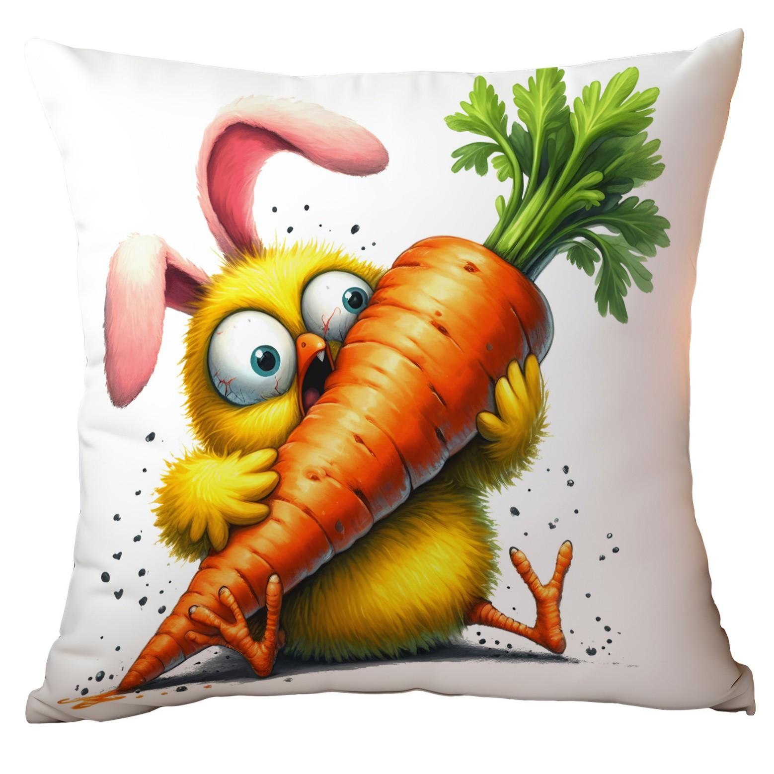 

Новая пасхальная наволочка Мультяшная забавная наволочка для подушки с принтом цыпленка Декорация 45 * 45Cm