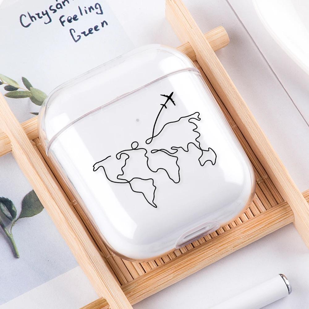 

Прозрачные чехлы для наушников с рисунком самолета для Airpods 4-го 2-го 1-го 3 Pro 2 Чехлы для наушников для Apple Airpods Air Pods Pro Airpods3 Airpods 4th