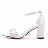 Plus Size Shoes for Women Summer Fashion Women Round Toe High Heel Platform Buckle Strap Party Evening Wedding Sandals 35-43