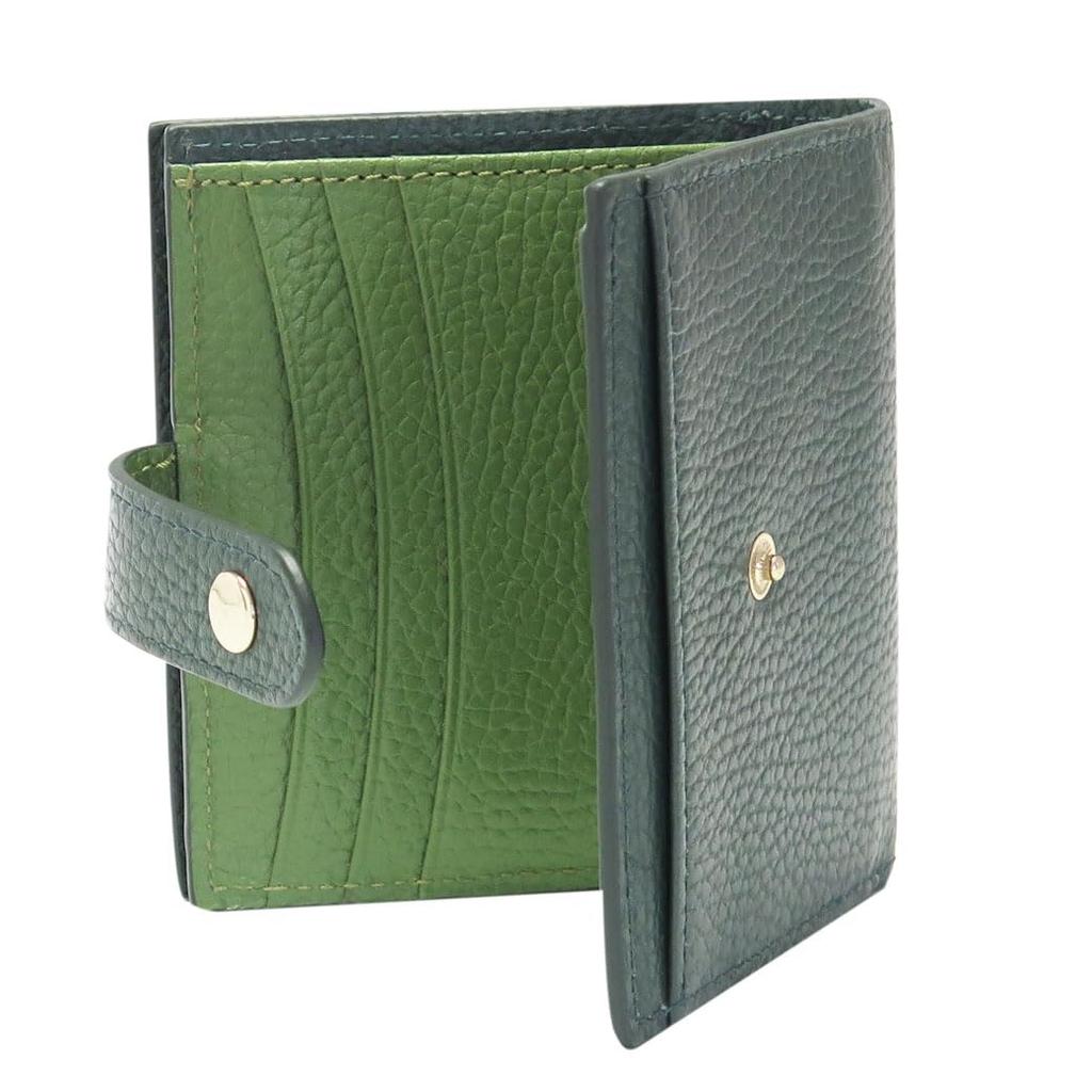 HAKATA NO MORI LEATHER Bifold Genuine Mini Popular Coin Skimming Easy to No Folding of Compact Wallet Women's Wallet, Leather, Wallet, Box-Shaped
