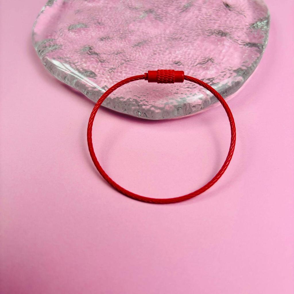 Punktfärgad Emaljerad Ståltrådsring, Målad/Rostfri Stålring, Repspänne, Godisfärgad Ståltrådsrep