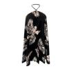 Women's Summer Casual Off Shoulder Print  Tie Loose Dress
