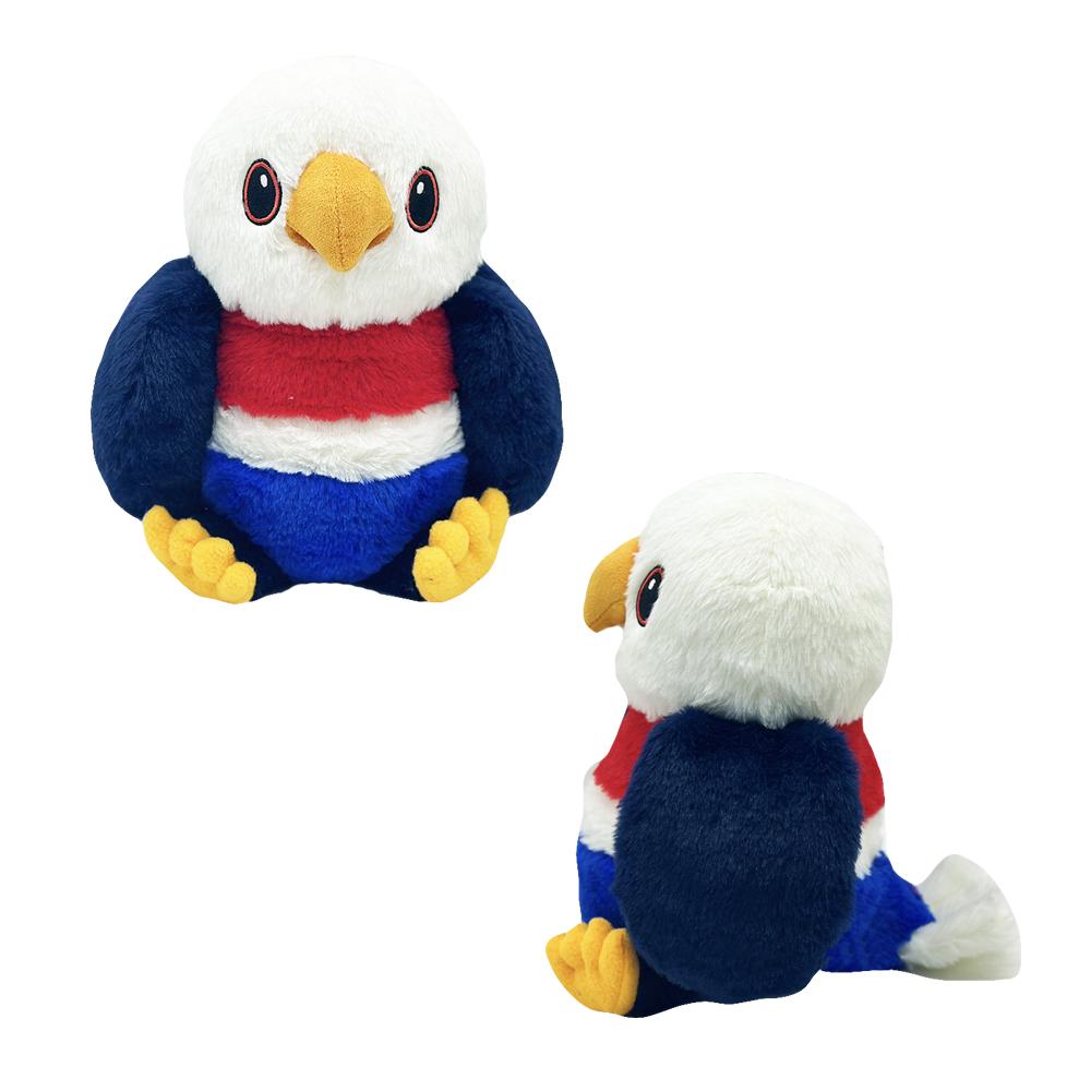 24cm Eagle Plush Toy-Patriotic American Flag Colors  Soft Stuffed Bald Eagle Gift for US Fans Kids 4th of July Decor Red White