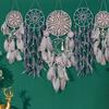 5pcs Dream Catcher Pendant Wind Chime Feather Pendant Indoor Tassel Wall Hanging B&B Decoration