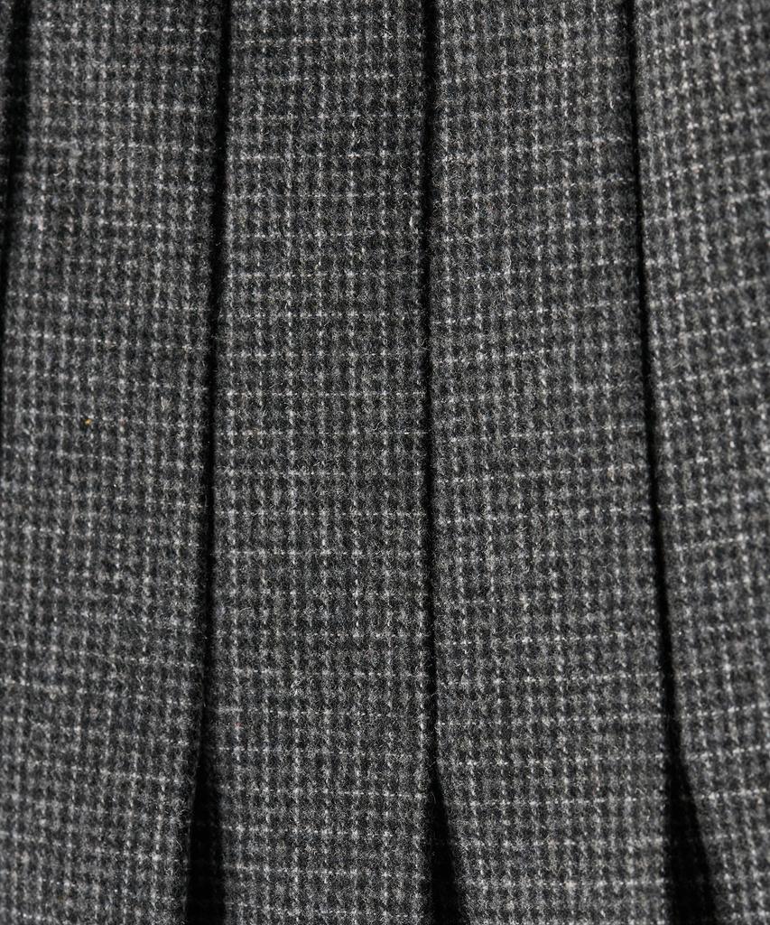 Tudument Check Pleated Midi Skirt Charcoal