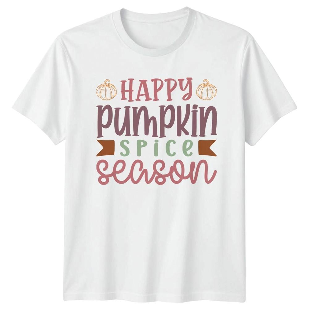 Happy Pumpkin Spice Season TShirt Autumn Fall Christmas Gift For Him And Her S