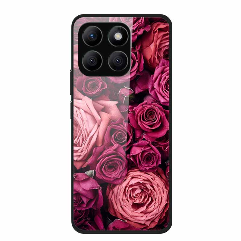 

Glass Back Cover For Honor 400 Smart Case Hard Tempered Glass Case For Honor X8c X8b X8 5G Phone Case X 8 c b Coque Soft Bumper Honor X8C