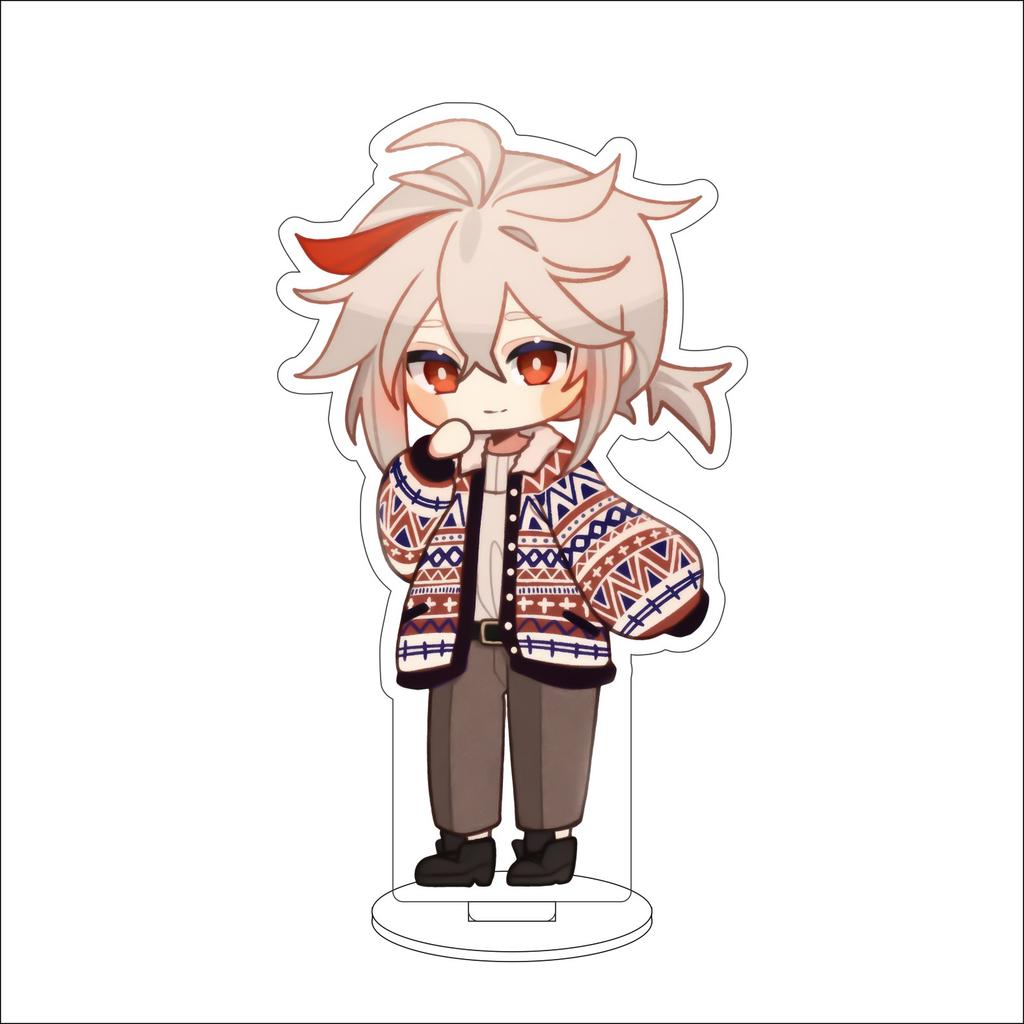 10CM Anime Genshin Impact Figure Stand Model Kaedehara Kazuha Cute Desk Decor Standing Sign Gifts