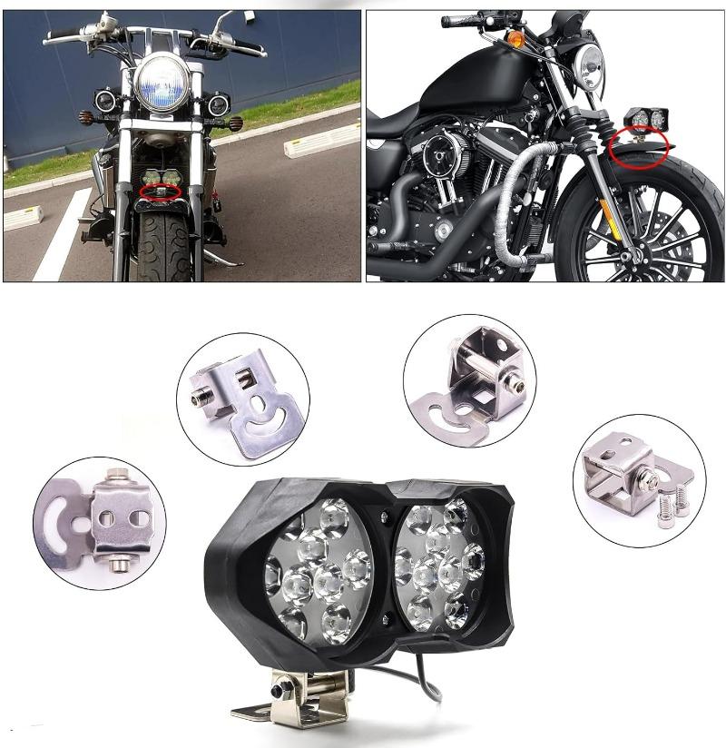 Motorcycle Headlight Spotlight Brackets Parts for ATV Truck Dirt Bike SUV Accessories Sponge Clamp Led Light Bracket Mount Kit