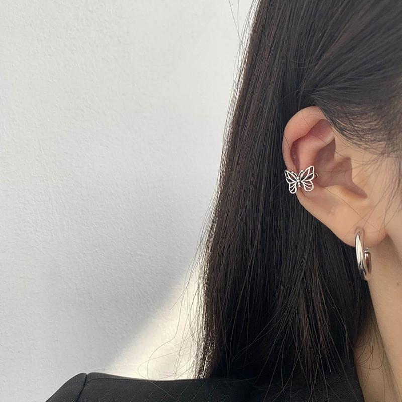New Fashion Vintage Metal Hollow Butterfly Ear Clips For Women Girls Cute No Piercing Fake Cartilage Ear Jewelry Trendy Brincos