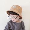 Cartoon Kinder Hut Frühling Sommer Baumwolle Brief Baby Mädchen Junge Eimer Kappe Kinder Sonnenhut Zubehör