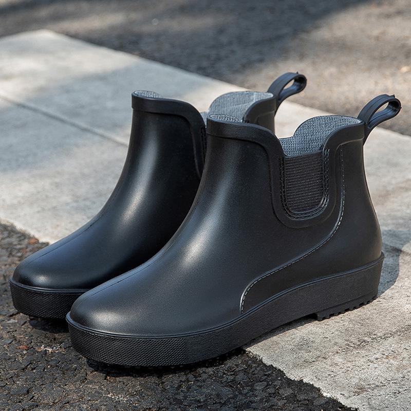 Fashion Short Waterproof Shoes Rain Shoes Adult Outdoor Work Rain Boots Women's Casual Wear-resistant Non-slip Rubber Shoes