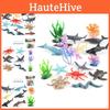 Detailed Ocean Animal Display Set With Dolphin Turtle Crab Octopus Realistic Models