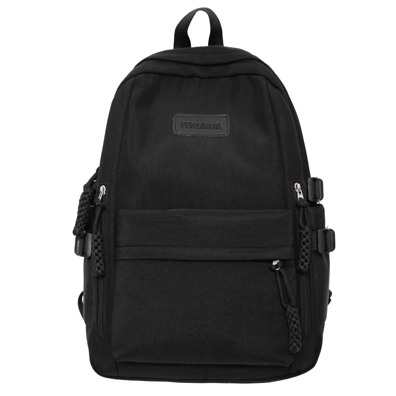 

Повседневные рюкзаки с мягкой спинкой и внутренним отделением для женщин, мягкие ручки, внутренний карман на молнии, нейлоновые сумки