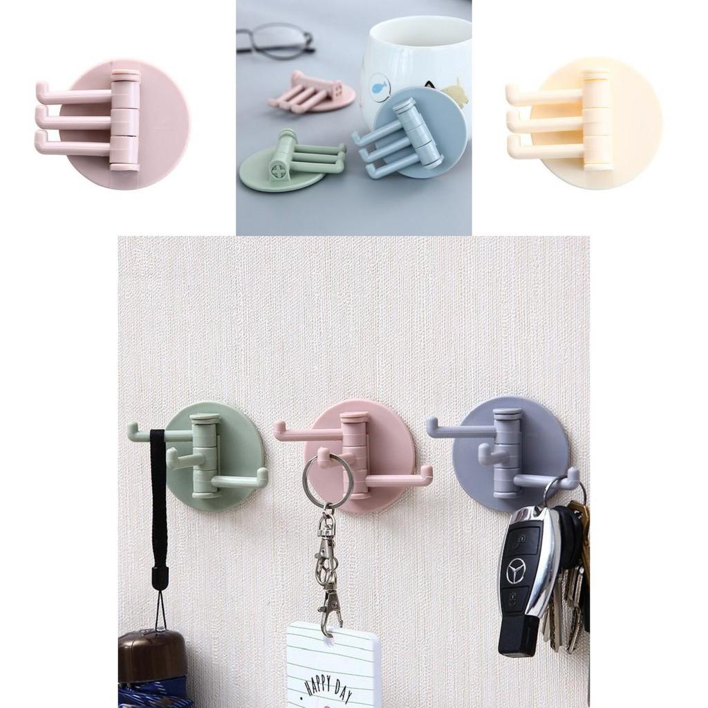 Stylish Wall Mounted Rotatable Hooks Perfect For Efficient Kitchen Towel Storage Solutions