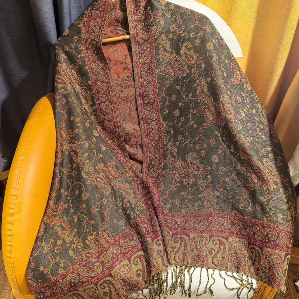 2025 Women's Soft Breathable Jacquard Tassel Scarf - Imitation Cashmere, Autumn Winter Versatile Shawl & Neck Warmer, Light Luxury Style