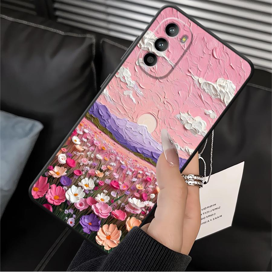 Case for Motorola Moto Edge 20 Pro 30 Lite G32 G52 G60s G51 G73 G22 Edge40 G53 G30 G50 G71 Phone Cover Creative Oil Painting