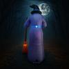 8FT Halloween Inflatables Toys Outdoor Decoration Witch with Auto Rotation Cauldron Built-in LED Light Yard Garden Holiday Decor