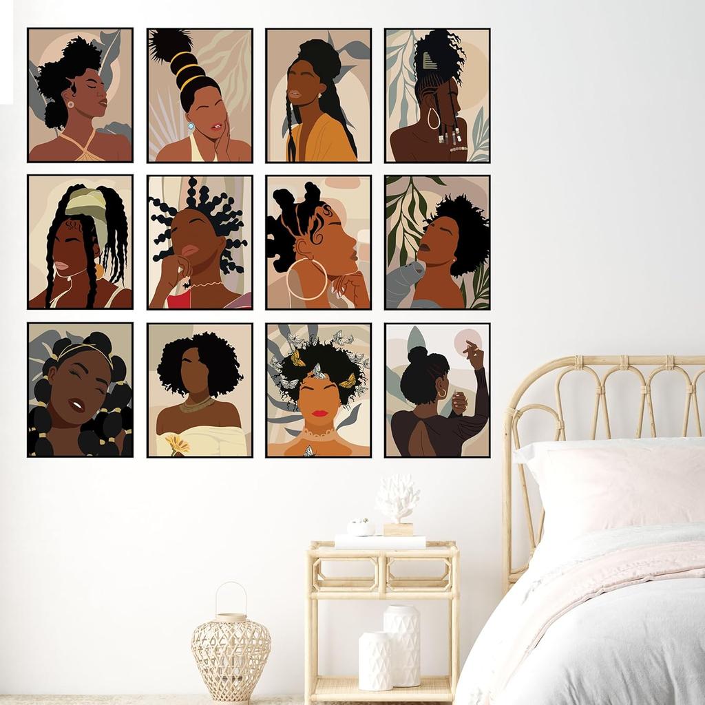 BigWig Prints Black Girl Wall Art - Hair Salon Wall Decor, Black Woman Art, Hair Salon Pictures Decor, n n Artwork for Stylist, Beauty Shop