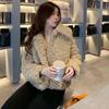 Lamb wool imitation fur jacket autumn and winter fashion warm short wool sweater casual socialite small