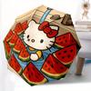 1pc Watermelon Hello Kitty Automatic Umbrella with Folding Feature - Compact Travel Umbrella, Perfect Gift for Birthday, Christmas, , 032