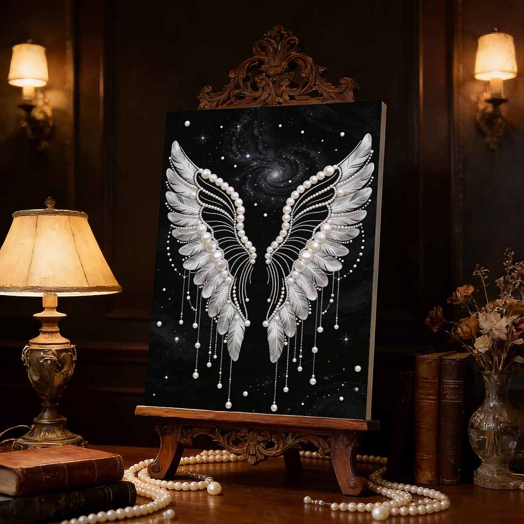 DIY The Wings of An Angel Pearl Art Painting for Adults/Beginners Gift Home Decor Pearl Gem Paintings Picture Arts Craft 30x40cm Without Frame