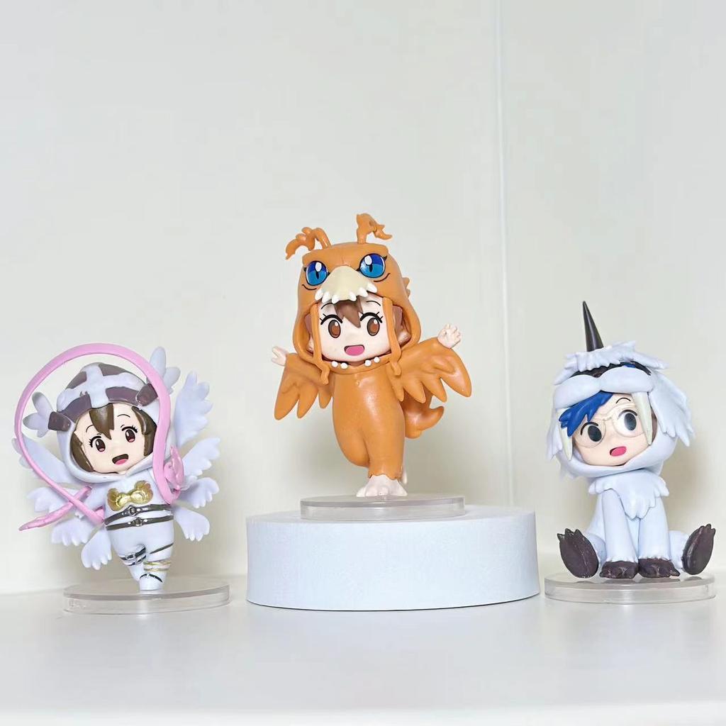 8pcs Digital Monster Digimon Characters Taichi Matt Ishida Sora Cosplay Agumon Gabumon Action Figure Anime Figure Model Toy