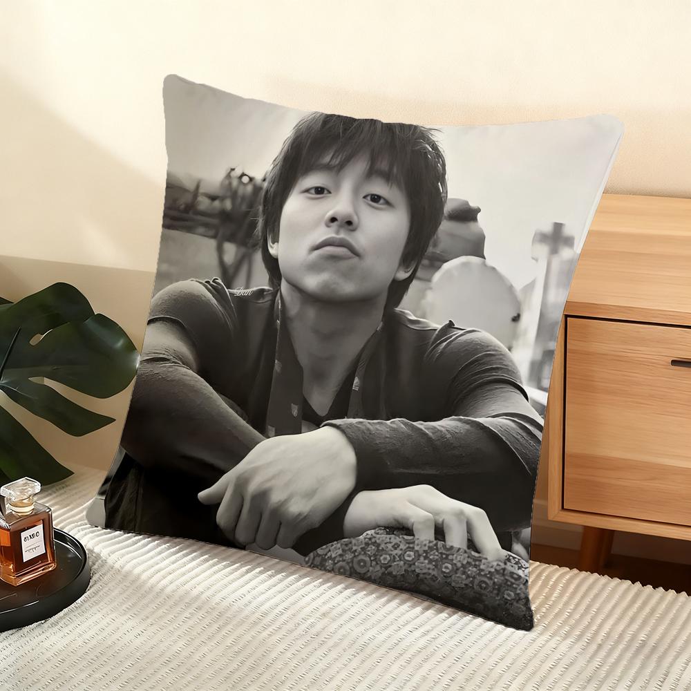 G-Gong Yoo Cushion Cover Soft Short Plush Pillow Cover Smooth Cozy Texture Aesthetic Cushion Case Home Decor