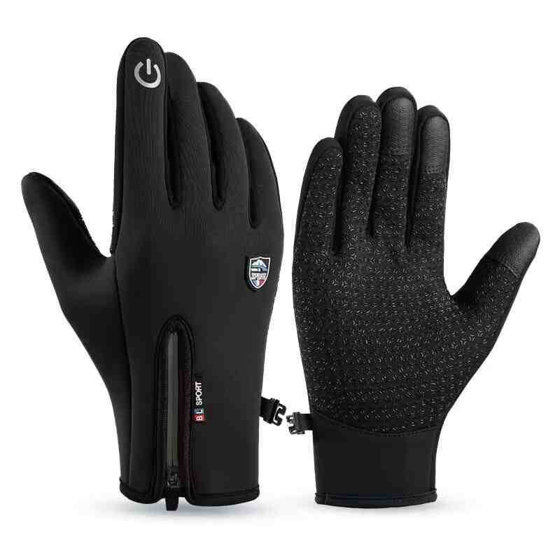 Unisex wasserdichte Fleece-Touchscreen-Anti-Rutsch-Fahrrad-Ski-Handschuhe für Herbst/Winter