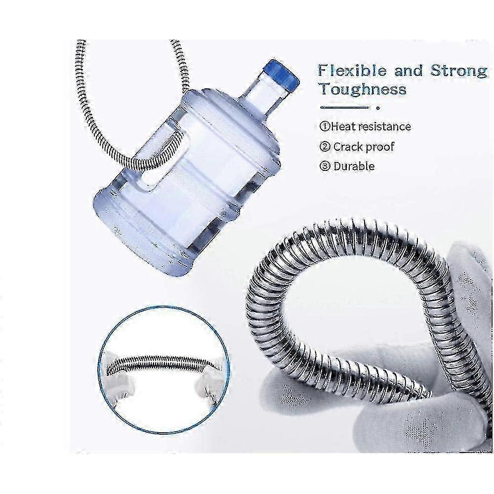 Shower Hose 5m Extra Long Stainless Steel Shower Head Hoses, With Solid Brass Connector, Universal, Anti-burst, Chrome Finish.(500cm) Hwy