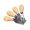 Stainless Steel Cheese, Butter, and Pizza Knife Set with Wooden Handle