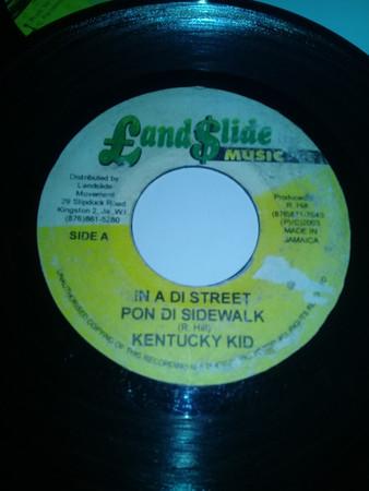 

7inch Record KENTUCKY KID In A Di Street Pon Di Sidewalk NONE Land Slide Musi Jamaica Reggae Ska Dub Used