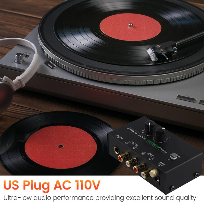 B03B-Phono Turntable Preamp, Phonograph Preamplifier With R C A Input, RCA/TRS Output, For Turntable Record Play
