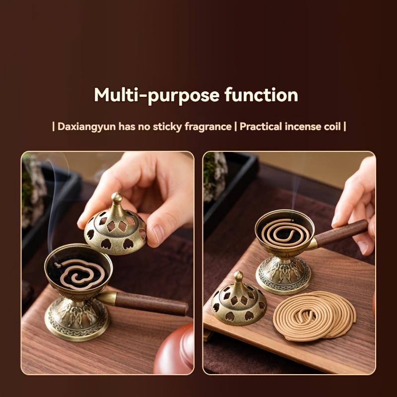 Rotating Handheld Stove Incense Burner No Sticky Powder Pear Account Incense Pan Fragrance Long-Lasting Incense Burner