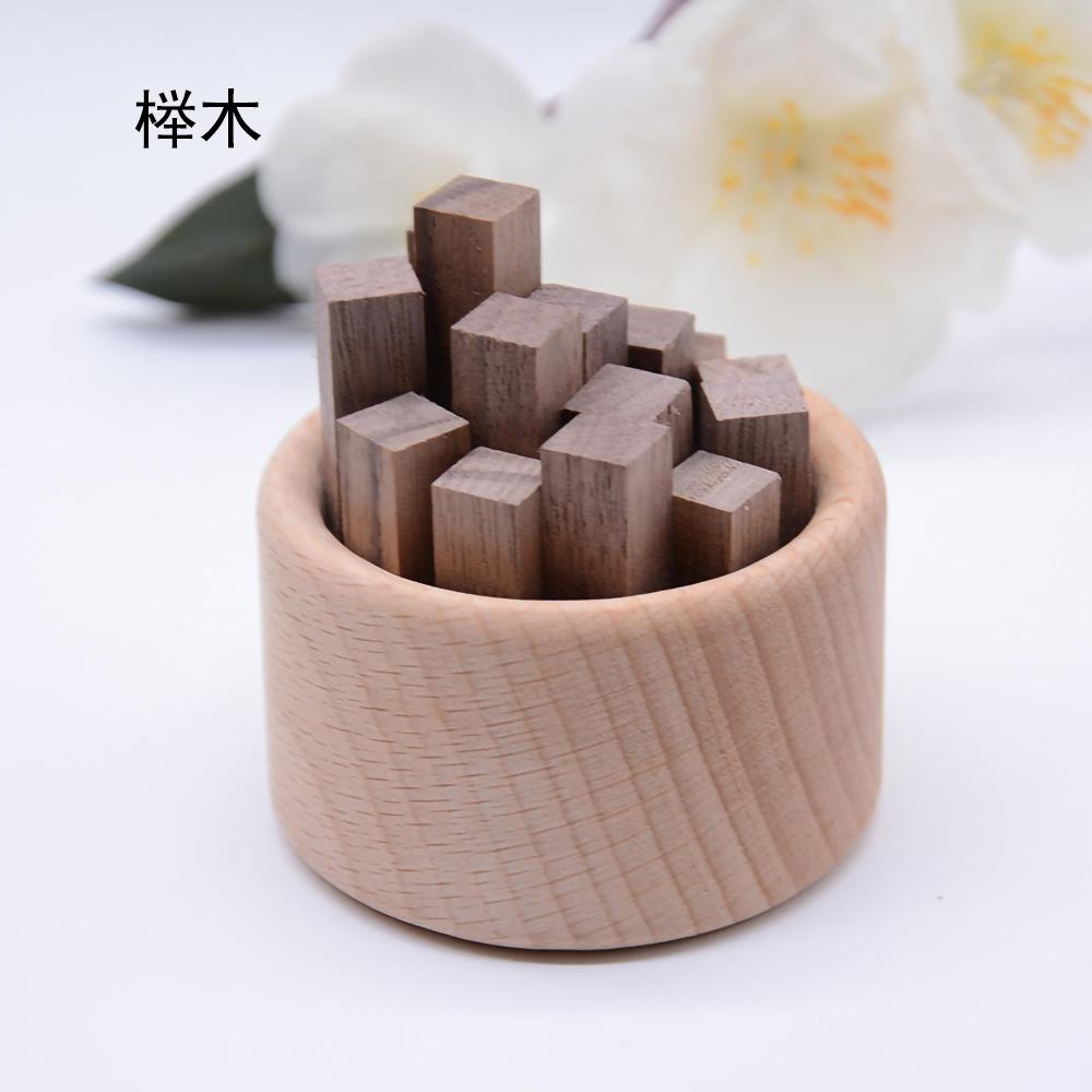 1pc Small Woodpile Essential Oil Diffuser Wood Car Home Aromatherapy Wood Diffuser Aroma Box Home Accessories Black Walnut Beech
