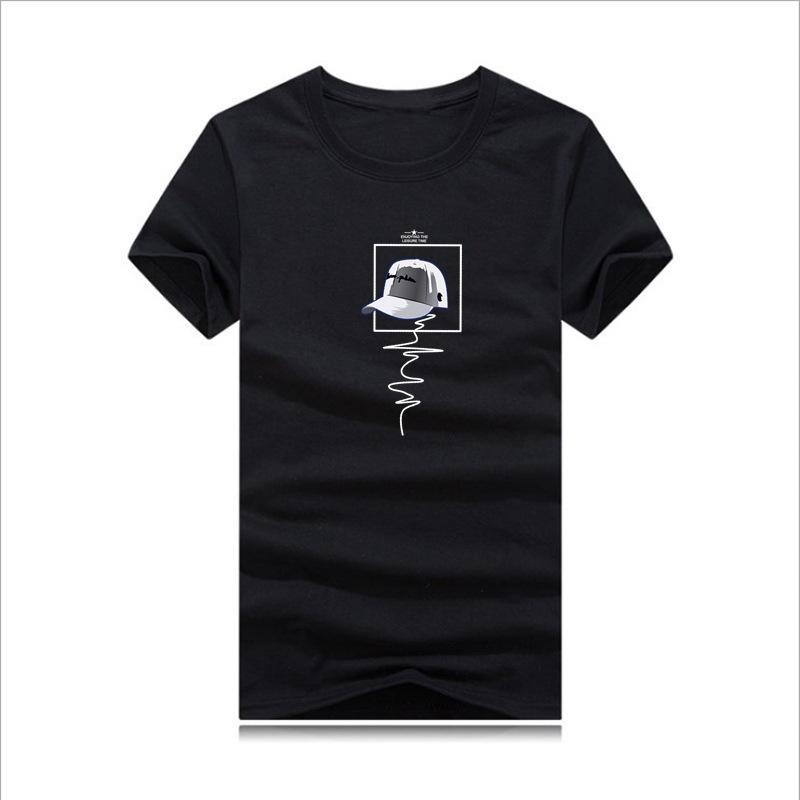 

Летняя мужская футболка с круглым вырезом в стиле минимализма 2025 года с короткими рукавами и круглым вырезом, свободная одежда, удобная футболка, эстетичная одежда XXL