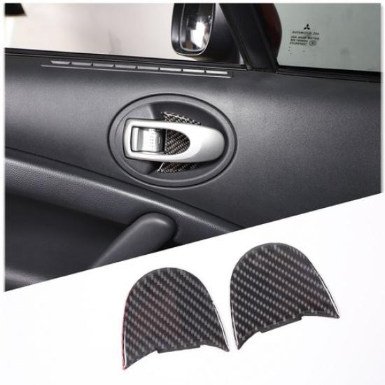 Carbon Fiber Inner Door Bowl Trim Sticker For Mitsubishi ECLIPSE 2006-2011 2PCS