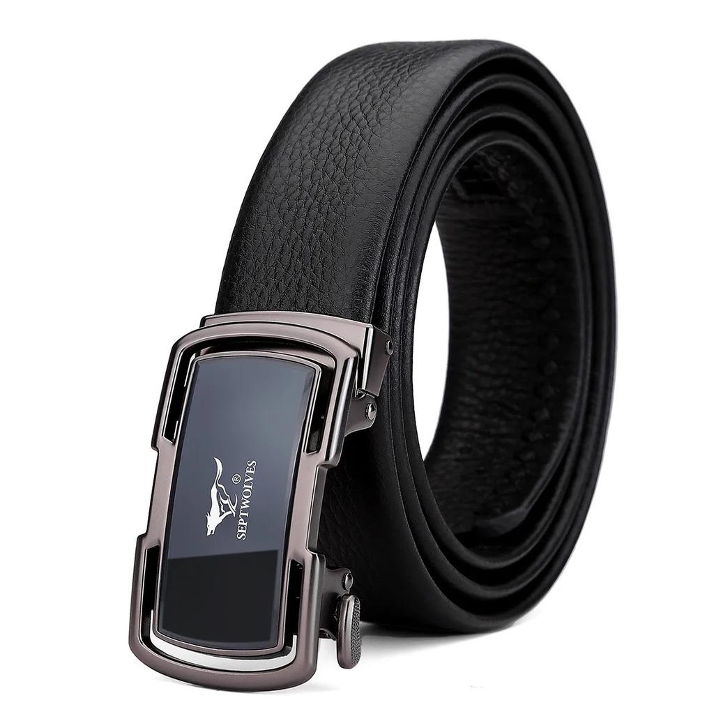 Men's Belt Automatic Buckle Belt New Style Dad Youth Versatile Casual Trouser Belt Gift Gift