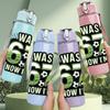 1PC Was 67 Now Im Text Logo 750ml Color Plastic Sports Water Bottle Leakproof Flip Straw Lid Suitable for Sports Office Home Use