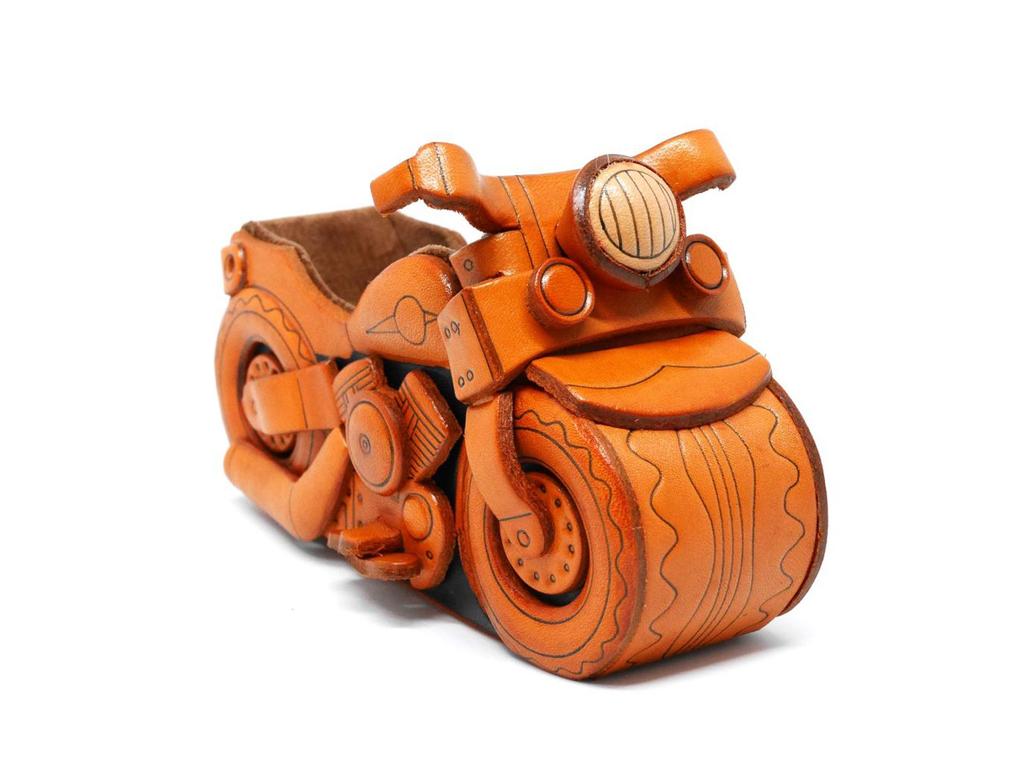 Genuine Leather Motorcycle Glasses Stand in Japan by [VANCA] [Handmade Artisans]