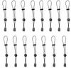 15 Pcs Adjustable Hiking Stick Holder Black Elastic Lanyard Durable Walking Pole Holder Hiking