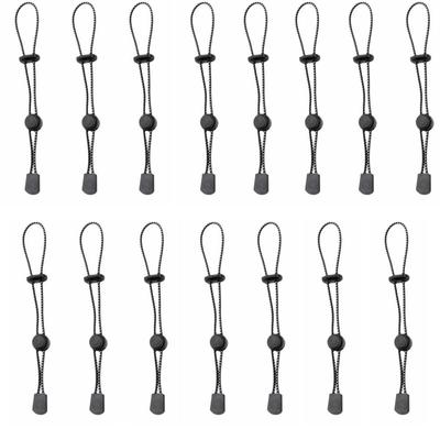 15 Pcs Adjustable Hiking Stick Holder Black Elastic Lanyard Durable Walking Pole Holder  Hiking