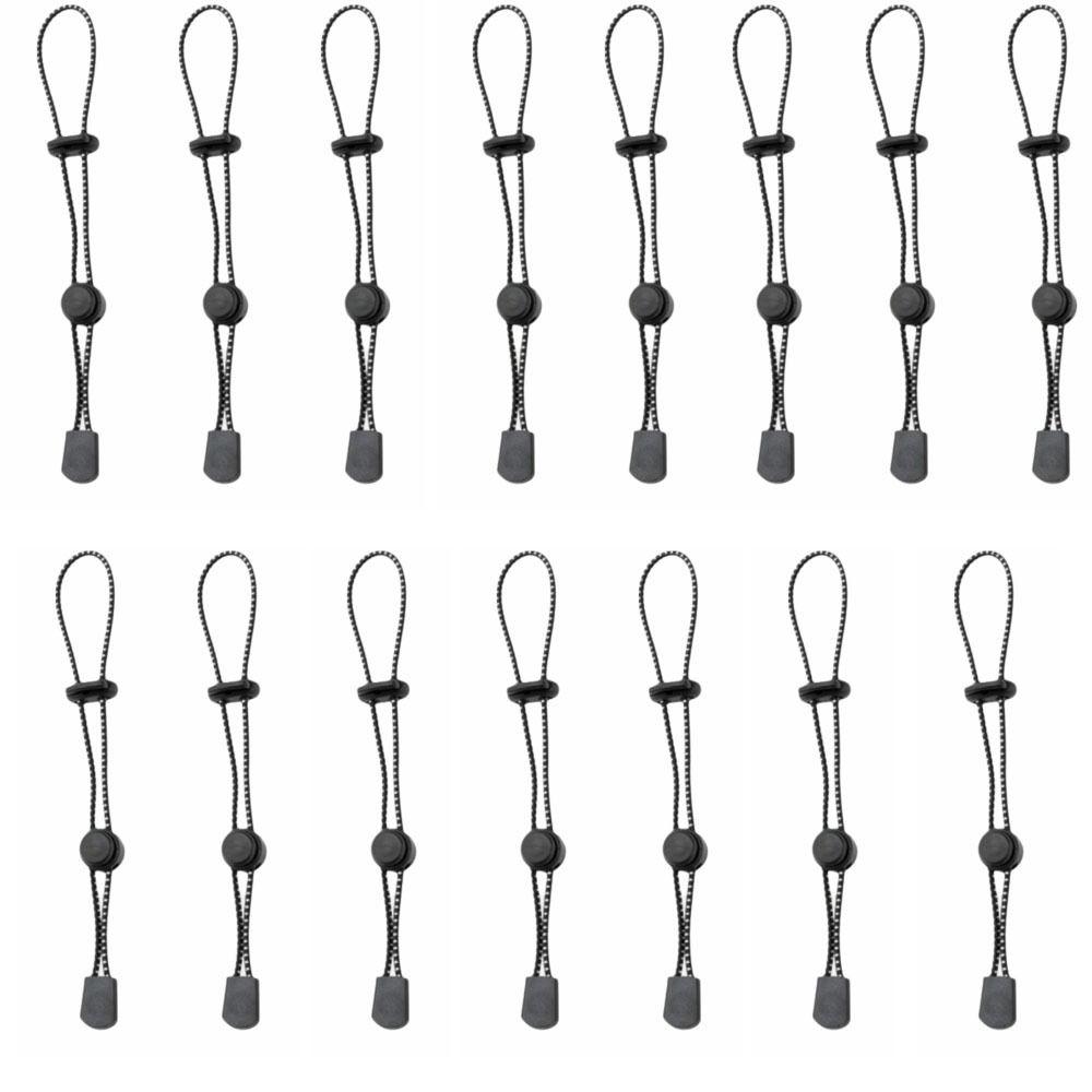 15 Pcs Adjustable Hiking Stick Holder Black Elastic Lanyard Durable Walking Pole Holder  Hiking