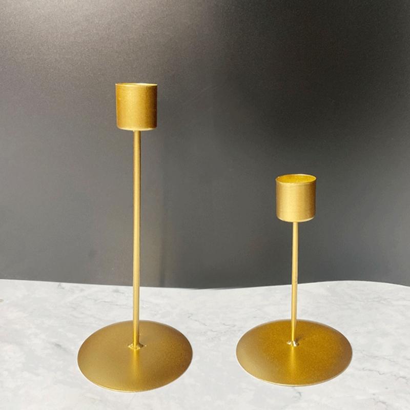 Iron Candlestick Candle Holder for Intimate Gatherings Occasion Decors AntiRust Coating Candlestick Candelabras