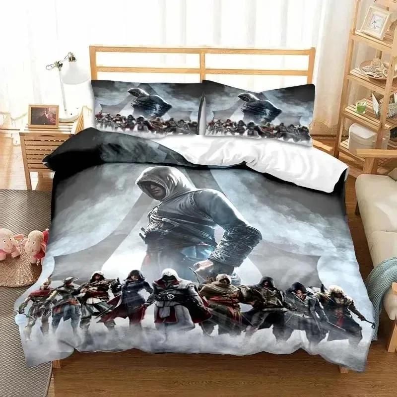 Comforter New Game A-Assassin S Creed Art Bedding Set Gamer Adult Boys Bedroom Single Double King Size Comforter Boys Gift