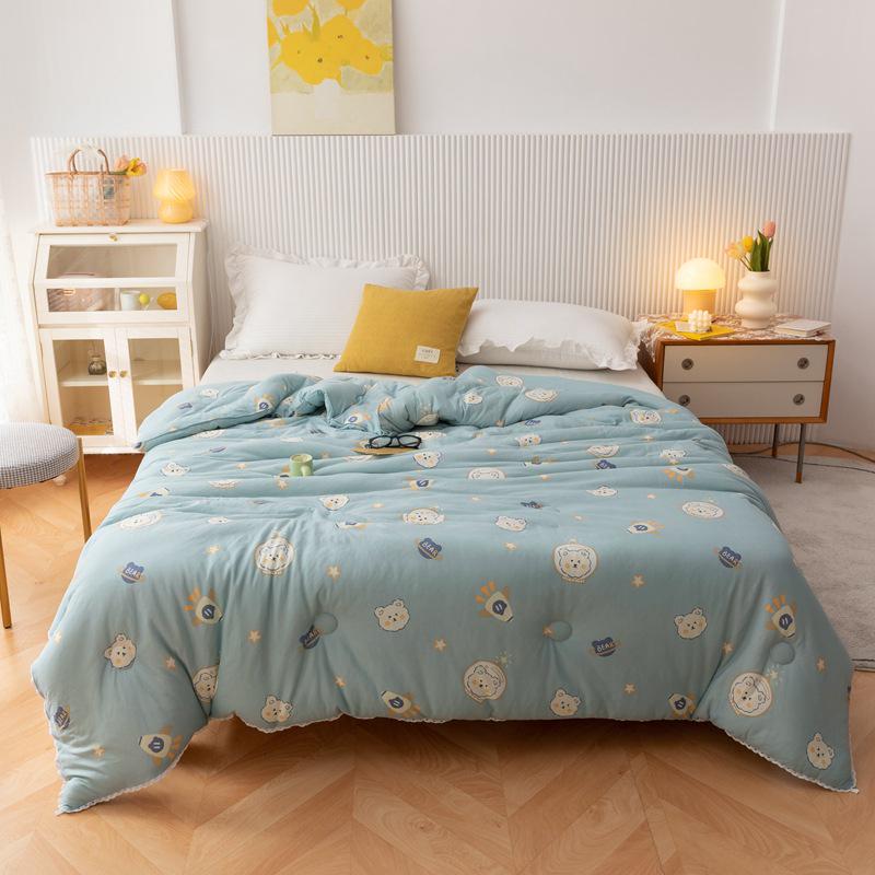 Class A Cotton Summer Quilt for Mother & Baby - Washable, Cool, Suitable for Children & Dorm Rooms