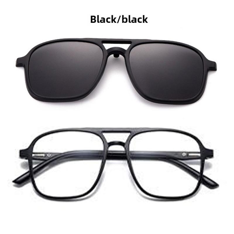 Fashion Optical Spectacle Frame Men Women Myopia With 5 Clip On Sunglasses Magnetic Glasses For Male Eyeglasses