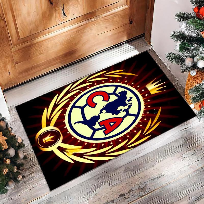 Club América Printed Flannel Area Rug Non Slip Soft Polyester Floor Carpet Indoor Decor Mat for Bedroom Living Room Sofa