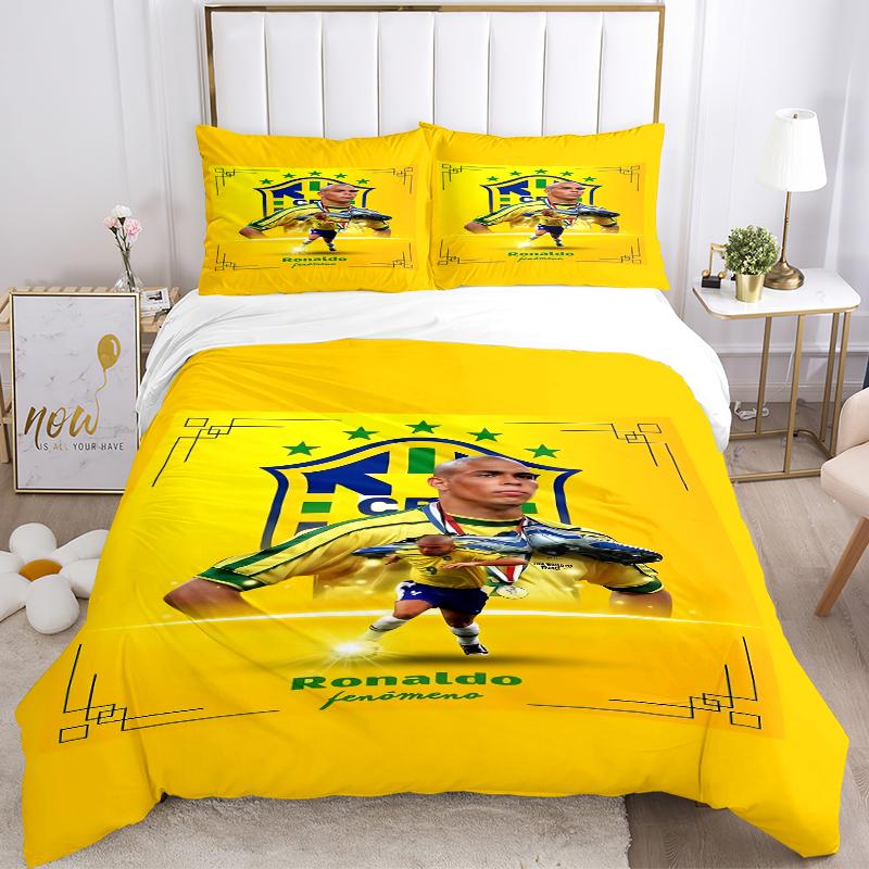 3 Pezzi Set Biancheria da Letto Leggenda del Brasile Ronaldo Per Tutte le Misure Nuovo Copriletto Stampato 3D Piumone Copripiumino Federa Decorazione Camera da Letto